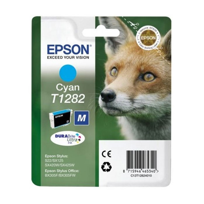 Epson T1282 (C13T12824012), Cyan картридж для S22/SX125/SX425/BX305C13T12824012 Epson T1282 (C13T12824012), Cyan картридж для S22/SX125/SX425/BX305C13T12824012Картридж Epson с чернилами для струйной печати.
