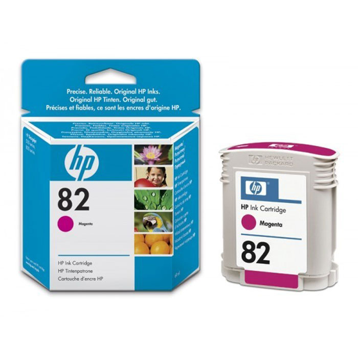 HP C4912A (82), magentaC4912A HP C4912A (82), magentaC4912AКартридж HP C4912A с чернилами для печати ярких цветных документов.