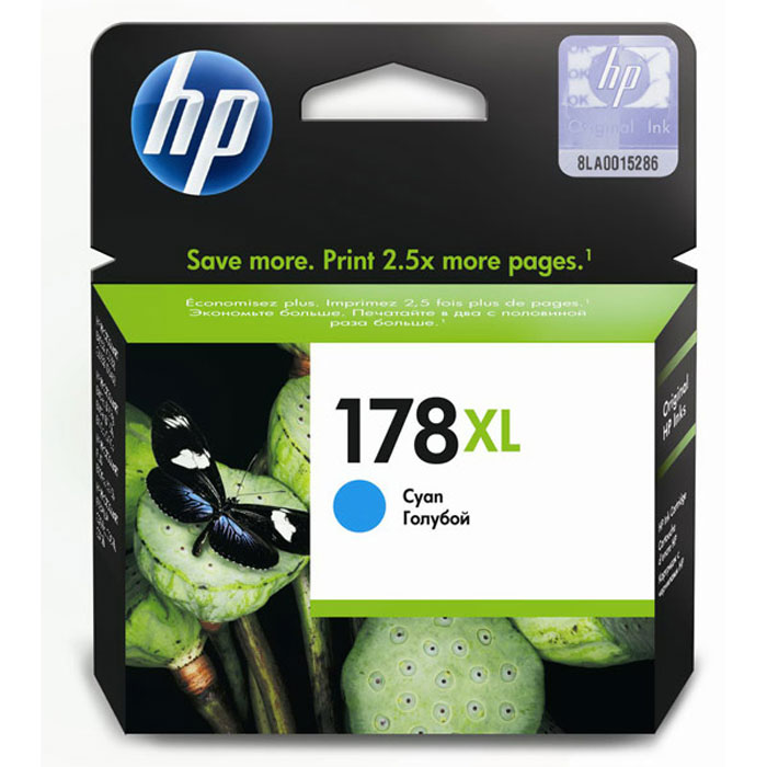 HP CB323HE (178 XL) Photo, cyanCB323HE HP CB323HE (178 XL) Photo, cyanCB323HEКартридж повышенной емкости HP 178 XL для струйных принтеров HP Photosmart.