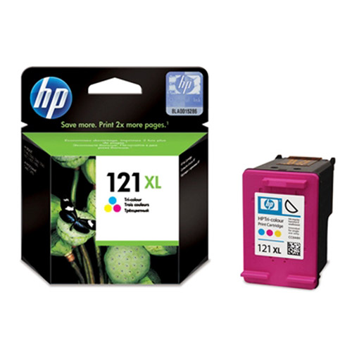 HP CC644HE (121XL) трехцветный струйный картриджCC644HE HP CC644HE (121XL) трехцветный струйный картриджCC644HEКартридж струйный HP 121XL повышенной емкости с цветными чернилами для печати ярких цветных документов.