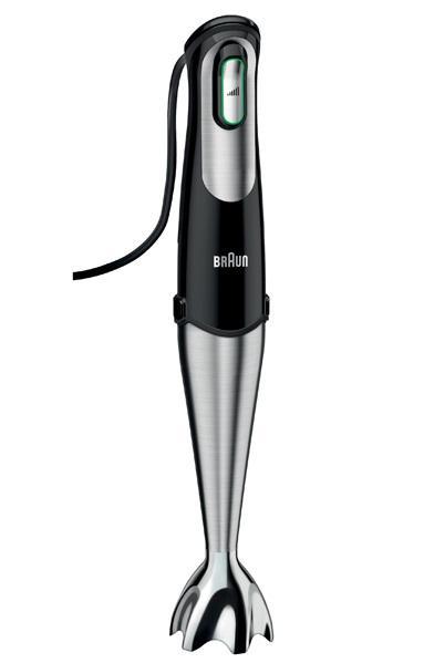Braun MQ745 Aperitif блендерMQ 745 Braun MQ745 Aperitif блендерMQ 745Погружные блендеры серии MQ 7 с революционной функцией контроля скорости Smart Speed - чем сильнее нажатие на кнопку, тем выше мощность работы блендера. Увеличивайте скорость работы блендера плавным нажатием на кнопку. Вы можете легко приготовить любые блюда одной рукой, изменяя скорость в процессе работы, без переключения дополнительных кнопок. Все скорости, одна кнопка! Для максимально комфортного использования, MQ 735 оснащен большой кнопкой регулирования скорости и мягкой прорезиненной ручкой. С запатентованной Braun погружной частью - комбинации мощных ножей из нержавеющей стали и ножки в форме колокола - вы гарантированно будете получать идеальный результат при каждом использовании блендера Braun.