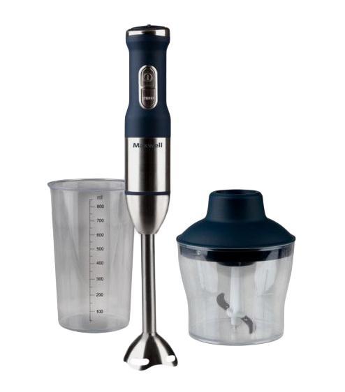 Maxwell MW-1160 (B) блендерMW-1160 (B) Maxwell MW-1160 (B) блендерMW-1160 (B)Погружной блендер Maxwell MW-1160 – максимально удобная техника для любой кухни. Устройство отличается компактными размерами, что позволит поставить его даже на небольшой полке кухонного гарнитура. Блендер дополняется несколькими сменными насадками, которые дают возможность обрабатывать разные продукты быстро и просто. Данный прибор отличается стильным дизайном, поэтому вы можете установить его на самом видном месте. Эргономичный корпус, прорезиненная рукоятка, металлическая погружная часть блендера – это лишь часть основных достоинств данной модели, которая дополняется высокой мощностью устройства.