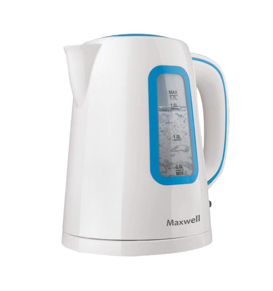 Maxwell MW-1052, Blue электрочайникMW-1052, Blue Maxwell MW-1052, Blue электрочайникMW-1052, BlueЧайник MAXWELL MW-1052 B – прекрасный выбор для каждой семьи! Пластиковый корпус устройства устойчив к воздействию воды и высокой температуры, что гарантирует большой срок эксплуатации изделия. Плоское дно, скрытый нагревательный элемент – все это позволяет удобно ухаживать за чайником. Вращение в любую сторону на подставке дает возможность ставить чайник так, как вам комфортно. Включение устройства осуществляется кнопкой, которая расположена в нижней части корпуса. При этом отключается чайник автоматически при закипании воды.