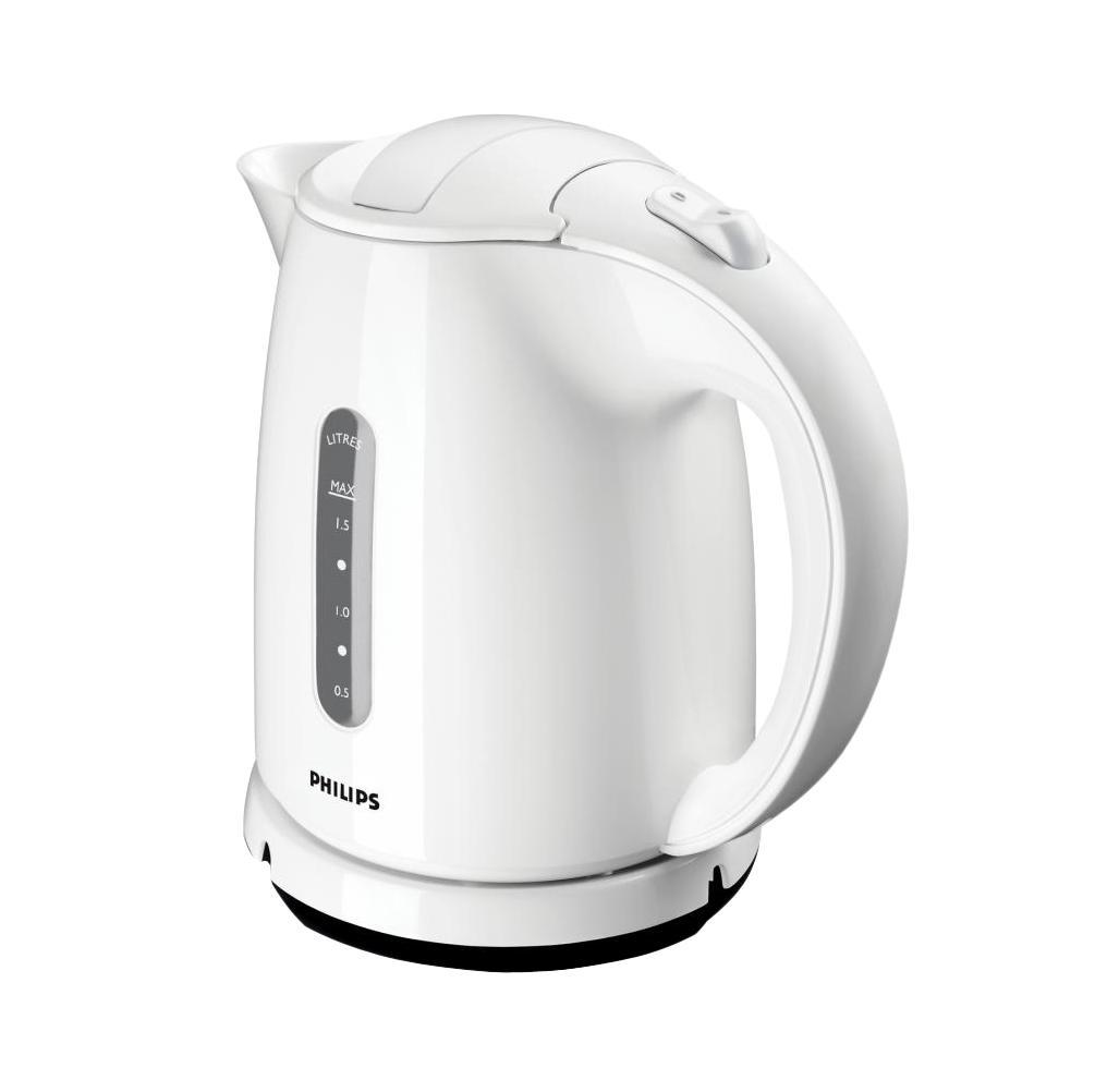 Philips HD4646/00HD4646/00 Philips HD4646/00HD4646/00Катушка для удобного хранения шнура Шнур оборачивается вокруг основания, что позволяет легко разместить чайник на кухне. Плоский нагревательный элемент для быстрого кипячения Встроенный нагревательный элемент из нержавеющей стали обеспечивает быстрое кипячение и простую очистку. Четырехкомпонентная система безопасности Четырехкомпонентная система безопасности для предотвращения короткого замыкания и выкипания воды с функцией автовыключения после закипания воды или снятия с основания. Фильтр от накипи обеспечивает чистоту воды и чайника. Беспроводная подставка с поворотом на 360 ° для удобства использования. Широко открывающаяся откидная крышка для удобного наполнения и очистки исключает контакт с паром. Индикаторы уровня воды по обеим сторонам электрического чайника Philips будут удобны и для правшей, и для левшей. Наполнить чайник можно через носик, или открыв крышку.