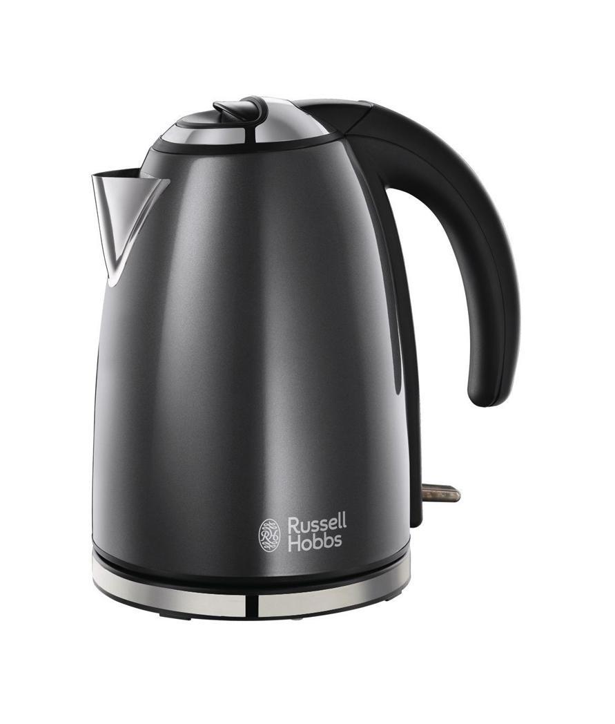 Russell Hobbs 18944-70 Colours, Grey электрочайник18944-70 Colours, Grey Russell Hobbs 18944-70 Colours, Grey электрочайник18944-70 Colours, GreyЭлектрочайник Russell Hobbs 18944-70 Colors - современная модель от английского бренда. Особенностью модели является его улучшенный дизайн со стальным серовато-блестящим отливом. Скрытый нагревательный элемент подает высокую мощность, благодаря которой закипание происходит в считанные минуты. Корпус защищен нержавеющей пленкой, свободно вращается по всей оси. Автоматическая блокировочная система отключает питание от прибора, если в резервуаре отсутствует жидкость. Моющийся фильтр легко снимается, очищается. Углубленный отдел под провод помогает еще больше продлить его сохранность