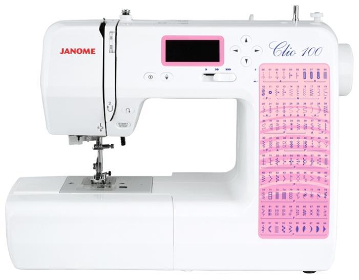 Janome Clio 100 швейная машина100 Janome Clio 100 швейная машина100Janome Clio 100 Компьютерная машина Janome Clio 100 имеет 100 швейных операций: рабочие строчки, трикотажные строчки, декоративные строчки, петля-автомат 3 вида. Работать на ней сможет даже новичок в швейном деле. Каждая деталь и функция машины облегчает и ускоряет процесс шитья: горизонтальный челнок, встроенный нитевдеватель, кнопка старт/стоп, регулятор скорости, автоматическая закрепка, кнопка позиционирования иглы. Особенности серии Janome Clio 1. Новая серия компьютерных швейных машин Janome Clio 50 и Janome Clio 100 имеют приятный дизайн, оптимальный набор функций и широкий выбор швейных операций по доступной цене. 2. Широкий выбор швейных операций (Clio 50 – 50 строчек, Clio 100 – 100 строчек) позволит Вам работать с различными типами тканей в различных техниках шитья. Машины Janome Clio имеют строчки для трикотажа, для такого популярного сейчас направления творчества, как квилтинг, а также оверлочные, потайные, декоративные строчки и 3 вида петель, выполняемых в...