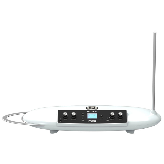 Moog Theremini терменвоксMoog Theremini Moog Theremini терменвоксMoog ThereminiMoog Theremini представляет собой современную версию терменвокса, одного из старейших электронных музыкальных инструментов. Модель оснащена мощным звуковым движком, позаимствованным у синтезатора Animoog. Вспомогательная коррекция высоты тона позволяет исполнителю настроить сложность инструмента под свои возможности. В крайнем положении регулятора Theremini будет идеально воспроизводить каждую ноту в выбранном диапазоне, не позволяя ошибиться. С понижением уровня контроля инструмент позволяет более свободно менять высоту тона, а при установке регулятора на минимум Theremini становится классическим терменвоксом с аналоговым гетеродином-генератором. Встроенный тюнер обеспечивает визуальную обратную связь в режиме реального времени для каждой воспроизводимой ноты, а также оценивает близость к совершенству. Это полезно для коррекции позиции исполнителя и обучения начинающих музыкантов. Секция пресетов позволяет сделать выбор из 32 волн или патчей на основе...