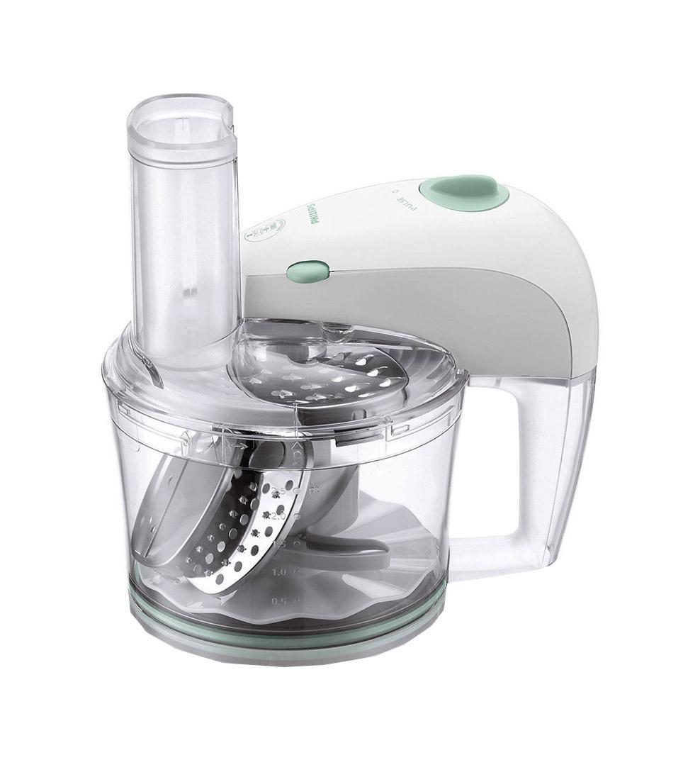 Philips HR7605/10 кухонный комбайнHR7605/10 Philips HR7605/10 кухонный комбайнHR7605/10Кухонный комбайн Philips HR7605/10 - это многофункциональный помощник, который сэкономит время и рабочее пространство, а также поможет решить проблемы с приготовлением пищи. Выполняет более 15 различных функций за минимальное время. Функции устройства Компактное хранение насадок в чаше комбайна Система Microstore обеспечивает легкое и компактное хранение всех насадок в чаше кухонного комбайна. Легко выполняет более 15 функций В комплект поставки кухонного комбайна входят 5 различных насадок, выполняющих 15 различных функций. Насадки для замешивания жидкого и густого теста можно мыть в посудомоечной машине. В комплект входит нож из нержавеющей стали для приготовления мяса и овощей, металлический шинковочный диск для шинковки среднего размера, нарезки средними ломтиками и измельчения, а также диск для приготовления эмульсий, например взбитых сливок и майонеза. Компактный кухонный комбайн может легко поместиться на любой...