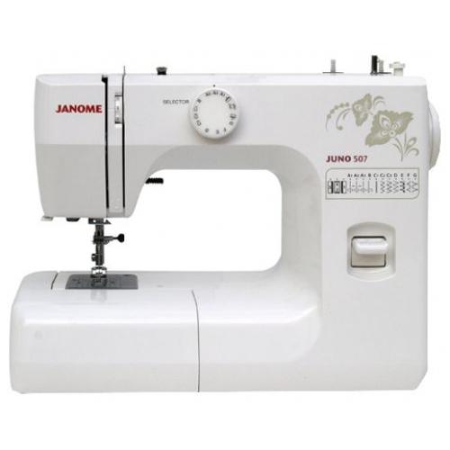 Janome Juno 507 швейная машина507 Janome Juno 507 швейная машина5077 операций, петля-полуавтомат, вертикальный челнок