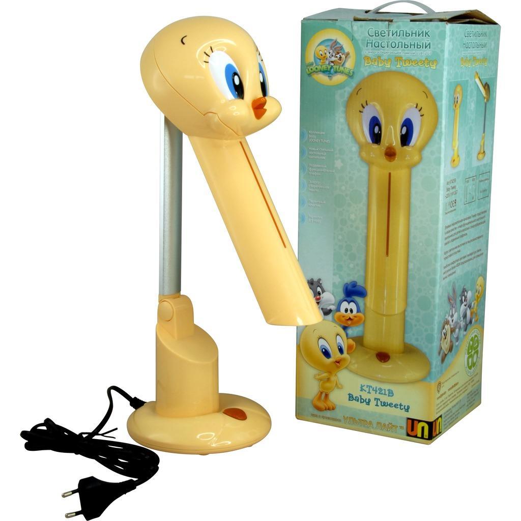 Настольный светильник Ультра ЛАЙТ KT421B Baby TweetyKT421B Baby Tweety Настольный светильник Ультра ЛАЙТ KT421B Baby TweetyKT421B Baby TweetyНастольный светильник Ультра ЛАЙТ KT421B Baby Tweety Материал: пластик Цвет: красный Источник света: КЛЛ 2G7 11Вт Напряжение: 220В Размер светильника: 30 см х 15,5 см х 45,5 см Размер упаковки:16 см х 16 см х 43 см Гарантия: 2,5 года Изготовитель: Китай Артикул: KT421B Baby Tweety Материал: термостойкий пластик, облегчённый металл; цвет: Жёлтый
