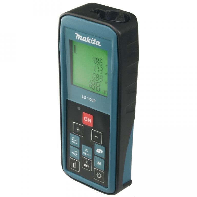 Дальномер лазерный Makita LD100P, 100 м80621 Дальномер лазерный Makita LD100P, 100 м80621Лазерный дальномер Makita LD 100 P предназначен для измерения расстояний, площади и объема. Дальномер оснащен большим четырехстрочным дисплеем. С помощью дальномера можно измерять расстояние по формуле Пифагора и величину угла. Прибор оснащен функциями разметки, сложения и вычитания измерений, запоминания вычислений и таймером задержки времени измерений. Питается от 2 батареек типа ААА.