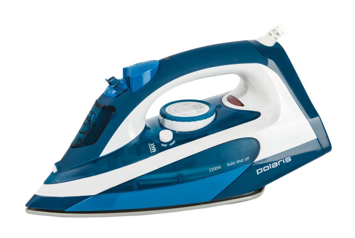 Polaris PIR 2258AK Blue004309 Polaris PIR 2258AK Blue004309Утюг Polaris PIR 2258AK имеет высокую мощность в 2200 Вт за счет чего достигается быстрый нагрев и подача пара. В е предусмотрены следующие режимы работы: отпаривание «паровой удар» для разглаживания сильно мятых тканей и возможность вертикального отпаривания. Пар проникает сразу на несколько слоев ткани что существенно сокращает время глажения. Polaris PIR 2258AK одинаково хорошо работает как в горизонтальном так и в вертикальном положении. Шнур оборудован шарнирным креплением которое дает свободу движения Вашим рукам. Утюг Polaris PIR 2258AK оснащен удобным термостатом который можно плавно поворачивать тем самым точно выбирая необходимую температуру. Устройство распыления воды эргономичная прорезиненная ручка антикапельная система – все это способствует простому и комфортному использованию прибора. Polaris PIR 2258AK оснащен функцией самоочистки и системой защиты от накипи которая может появляться от жесткой водопроводной воды. В модели предусмотрена функция...