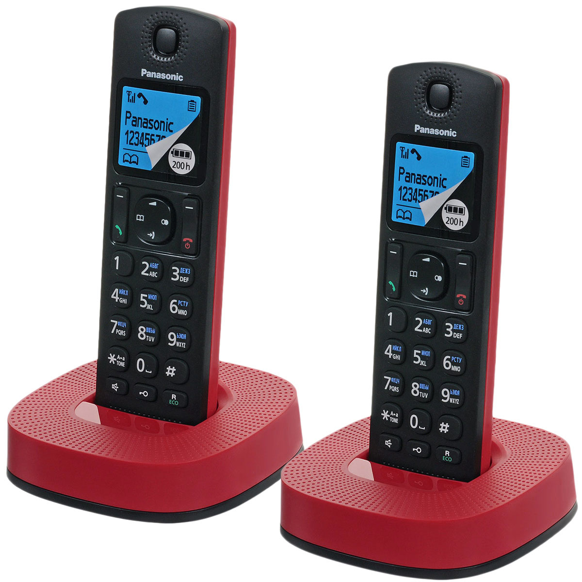 Panasonic KX-TGC312RUR, Black Red DECT телефонKX-TGC312RUR Panasonic KX-TGC312RUR, Black Red DECT телефонKX-TGC312RURPanasonic KX-TGC312RU - компактный и стильный DECT-телефон, который впишется в любой интерьер. Сведите к минимуму количество нежелательных звонков. Вы можете заблокировать любой выбранный номер, а также любые последовательности чисел (от 2 до 8 цифр), совпадающие с номерами, внесенными в черный список. С помощью специальной кнопки блокировки клавиш вы можете избежать случайных вызовов и нежелательных изменений настроек, поэтому телефон можно с удобством носить в кармане. Питание устройства осуществляется от аккумуляторов типа Ni-MH (в комплекте).