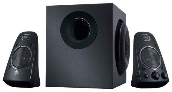 Logitech Z623 Speaker (980-000403)Z623 (2.1) Logitech Z623 Speaker (980-000403)Z623 (2.1)Акустическая система 2.1 с мощностью 200 Вт и сертификатом THX обеспечит насыщенное звучание с точной передачей всех нюансов. Мощные низкие частоты, четкие верхние и насыщенные средние частоты вдохнут жизнь в игры, фильмы и музыку. Простая в установке система с двумя сателлитными колонками и одним сабвуфером гарантируют мощное звучание — даже в больших помещениях.