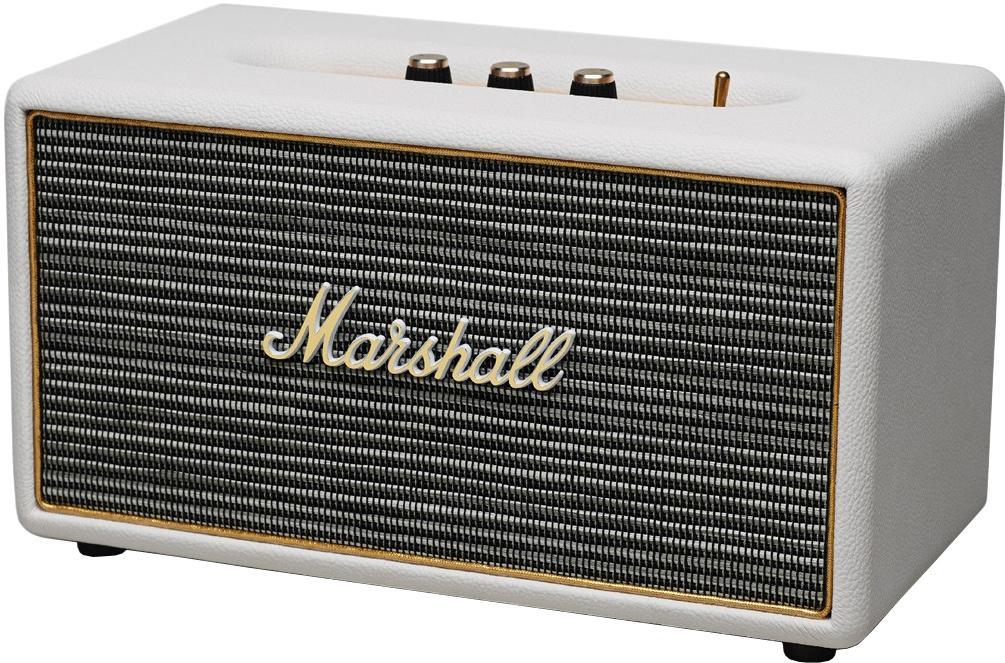 Marshall Stanmore, Black колонкаStanmore Marshall Stanmore, Black колонкаStanmoreMarshall Stanmore - это акустическая система, совместимая с большинством аудио устройств. Небольшие размеры дают возможность использовать колонки в любом месте. Скромные с виду динамики обеспечивают вполне серьезную громкость и с легкостью озвучивают небольшое помещение или место пикника, отдыха. Для подключения можно использовать стандартный аудиоразъем 3.5 мм или Bluetooth соединение. Marshall Stanmore - прекрасное решение для всех, кто хочет слушать любимую музыку в компании друзей.