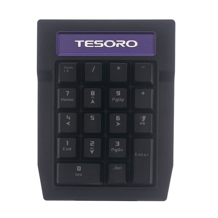 Tesoro Tizona Numpad TS-G2NP (Kailh Black) дополнительный цифровой блокTS-G2NP Black Tesoro Tizona Numpad TS-G2NP (Kailh Black) дополнительный цифровой блокTS-G2NP BlackTizona Numpad — механический цифровой блок. Может использоваться как независимо, так и в качестве дополнения к абсолютно любой клавиатуре. Впрочем, при использовании с любой клавиатурой Tesoro серии Tizona цифровой блок может быть легко присоединён к её левой или правой стороне с помощью магнитов. Tizona Numpad оборудован механическими переключателями клавиш и системой антигостинга Full N-key Rollover. Устройство может подключаться к ПК как напрямую с помощью съёмного кабеля, так и через один из боковых портов клавиатуры Tizona, если используется с ней. Система Full N-Key Rollover позволяет одновременно нажимать огромное количество клавиш без блокировки сигнала, что открывает массу возможностей по комплексному управлению игровыми функциями. Каждая клавиша Tizona - это отдельный переключатель. Каждый из них рассчитан на 50 миллионов нажатий. Клавиатура Tizona выпускается в нескольких модификациях: каждая с отдельным типом...