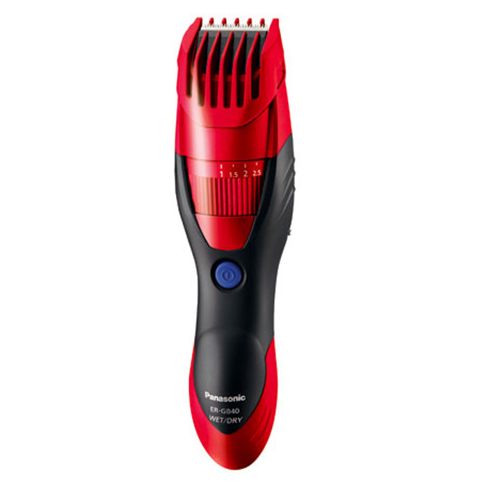 Panasonic ER-GB40-R520 триммерER-GB40-R520 Panasonic ER-GB40-R520 триммерER-GB40-R520Panasonic ER-GB40-R520 - триммер для стрижки бороды и усов. Технология беспроводной стрижки на влажные или сухие волосы реализована в компактной модели. Быстрый и удобный выбор длины стрижки осуществляется при помощи дискового переключателя. В модели предусмотрено 19 настроек длины: от 1 до 10 мм с шагом 0.5 мм (длина стрижки без насадки - 0.5 мм). Поэтому нет необходимости менять насадки. Специальные отверстия на корпусе триммера с легкостью промыть лезвия под струей воды.