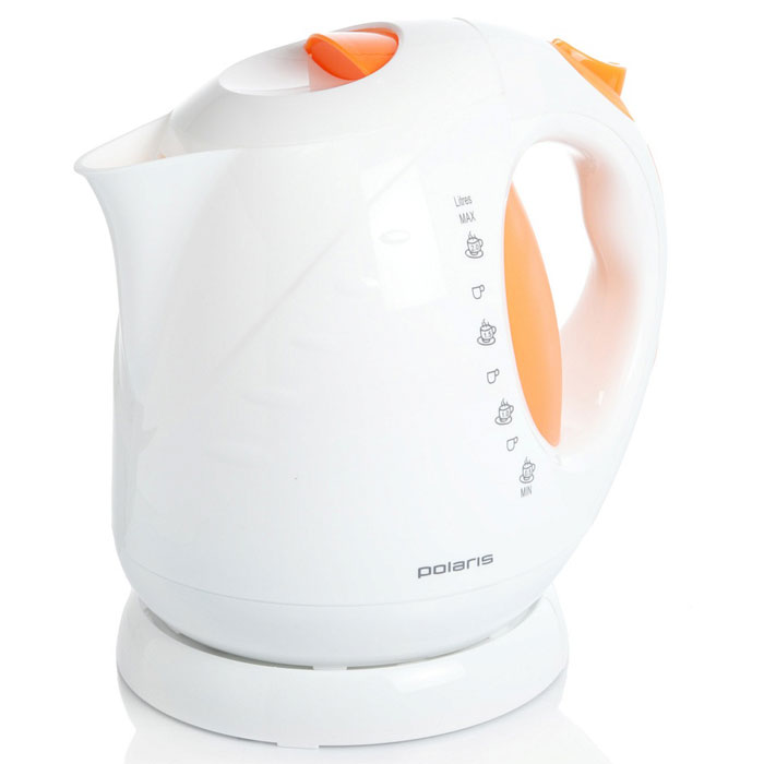 Polaris PWK 2013C, White Orange электрочайникPWK 2013C Polaris PWK 2013C, White Orange электрочайникPWK 2013CКлассическая модель чайника Polaris PWK 2013C, в которой наряду с обязательными характеристиками безопасности (отключение при закипании, при снятии с подставки, защита от перегрева, от включения без воды) предусмотрен качественный и надежный фильтр для воды, двусторонний индикатор уровня жидкости и вращающийся вокруг оси корпус. Увеличенный объем модели - 2л - разработан для больших семей и коллективов.
