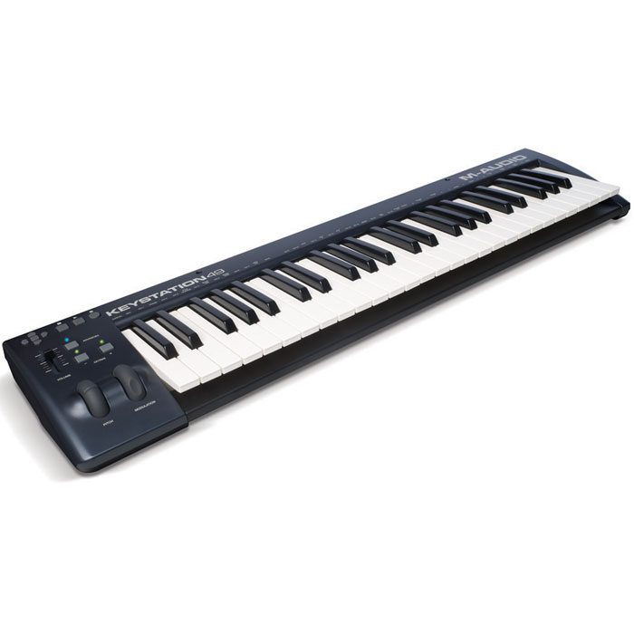 M-Audio Keystation 49 II MIDI-клавиатураMCI52378 M-Audio Keystation 49 II MIDI-клавиатураMCI52378M-Audio Keystation 49 II - это простой, но мощный MIDI контроллер, предназначенный для секвенирования музыки и игры на виртуальных инструментах на ПК или Мак. M-Audio Keystation 49 II идеально подходит для путешествующих музыкантов, которые хотят иметь качественное программное обеспечение для живых выступлений, и продюсеров, которые желают добавить интуитивный MIDI контроллер с ощущением живой клавиатуры в свою студию. Keystation 49 комплектуется Ableton Live Lite - это одно из наиболее популярных программных обеспечений для профессиональных музыкантов. Эта программа отлично подходит как для студийной работы, так и для воспроизведения музыки в реальном времени. Ableton Live Lite позволяет спонтанно сочинять и записывать музыку, создавать миксы и семплы, редактировать музыкальные композиции в реальном времени. Программа умеет сохранять созданный трек или компоновать его с другими мелодиями. Keystation 49 поставляется так же с виртуальными...