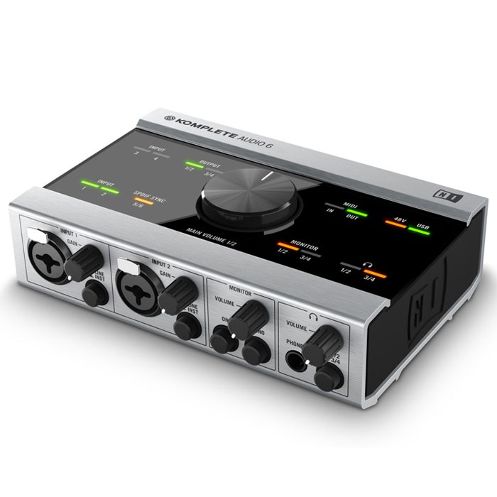 Native Instruments Komplete Audio 6 аудиоинтерфейсKomplete Audio 6 Native Instruments Komplete Audio 6 аудиоинтерфейсKomplete Audio 6Native Instruments Komplete Audio 6 содержит в себе все необходимое для записи, воспроизведения и исполнения музыки. В сравнительно небольшом прочном металлическом корпусе есть четыре аналоговых входа/выхода, цифровой вход/выход. Два микрофонных входа снабжены предусилителями высокой производительности, а преобразователь Cirrus Logic гарантирует на выходе идеально прозрачный и чистый звук. В комплектацию KOMPLETE AUDIO 6 входит более 1000 эффектов и звуков, а также программное обеспечения для записи, упорядочивания и диджеига. Новые микросхемы обеспечивают идеальную передачу сигнала, а встроенная опция контроля гарантирует запись без задержек в независимости от инструментов, с которыми вы работаете.