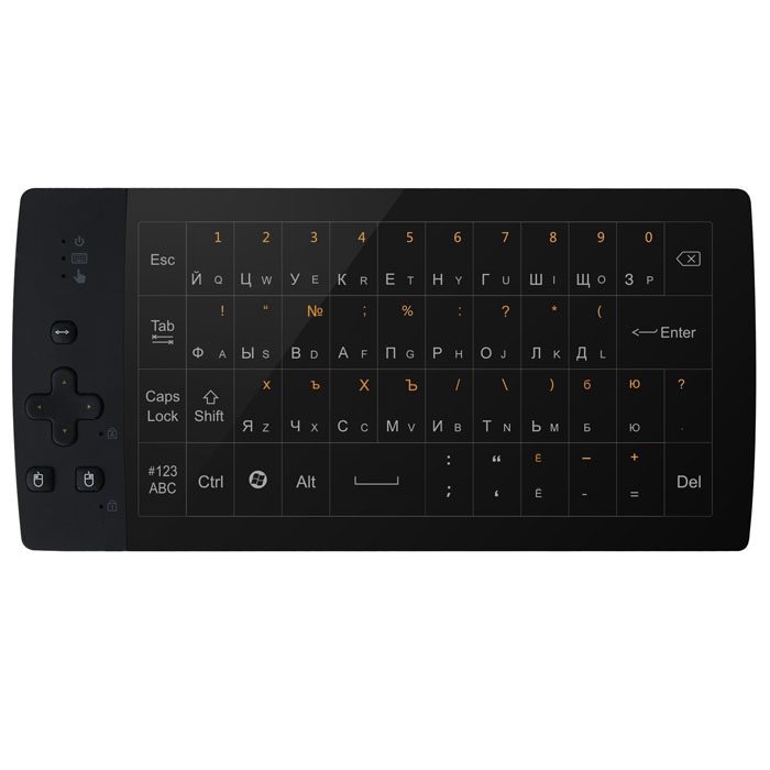 UPVEL UM-517KB беспроводной пульт ДУUM-517KB UPVEL UM-517KB беспроводной пульт ДУUM-517KBБеспроводной контроллер Upvel UM-517KB совмещает в себе клавиатуру, сенсорную панель и мышь. Данный контроллер можно использовать для работы с приставками Android TV Box, телевизорами Smart TV, компьютерами и ноутбуками. Устройство отличается строгим, но в то же время эргономичным дизайном. Также следует отметить компактность и малый вес — контроллер по размерам сравним со смартфоном и весит всего 84 г.
