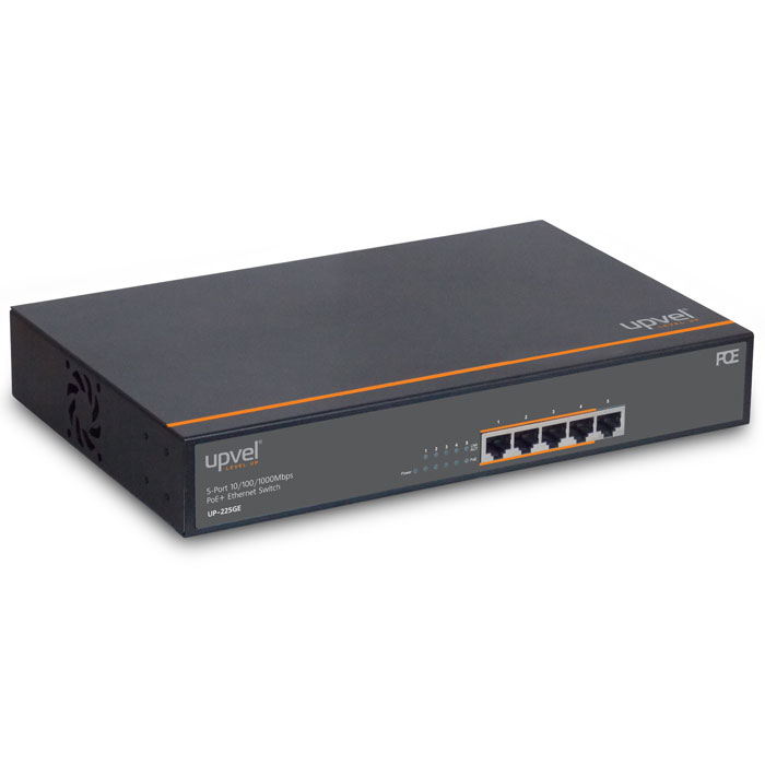 UPVEL UP-225GE коммутаторUP-225GE UPVEL UP-225GE коммутаторUP-225GE5-портовый гигабитный PoE+ коммутатор Upvel UP-225GE с технологией GREENforce позволяет значительно сэкономить на приобретении и монтаже дополнительного оборудования и кабелей. Для передачи данных и питания устройств можно использовать имеющиеся сетевые кабели (технология Power over Ethernet). Данный неуправляемый коммутатор имеет 4 порта Gigabit Ethernet PoE+, каждый из которых обеспечивает до 26 Вт для питания таких устройств, как уличные Wi-Fi точки доступа повышенной мощности, наклонно-поворотные IP- камеры, VoIP оборудование и других. Предусмотрена возможность установки в стойку. Коммутатор автоматически распознает тип подключенного устройства и обеспечивает до 26 Вт для устройств стандарта 802.3at PoE+ (не более двух подключенных устройств) и до 15 Вт для устройств стандарта 802.3af PoE. Если к порту подключено устройство, не поддерживающее технологию PoE, то подача питания автоматически блокируется, и через порт передаются только данные. В случае...
