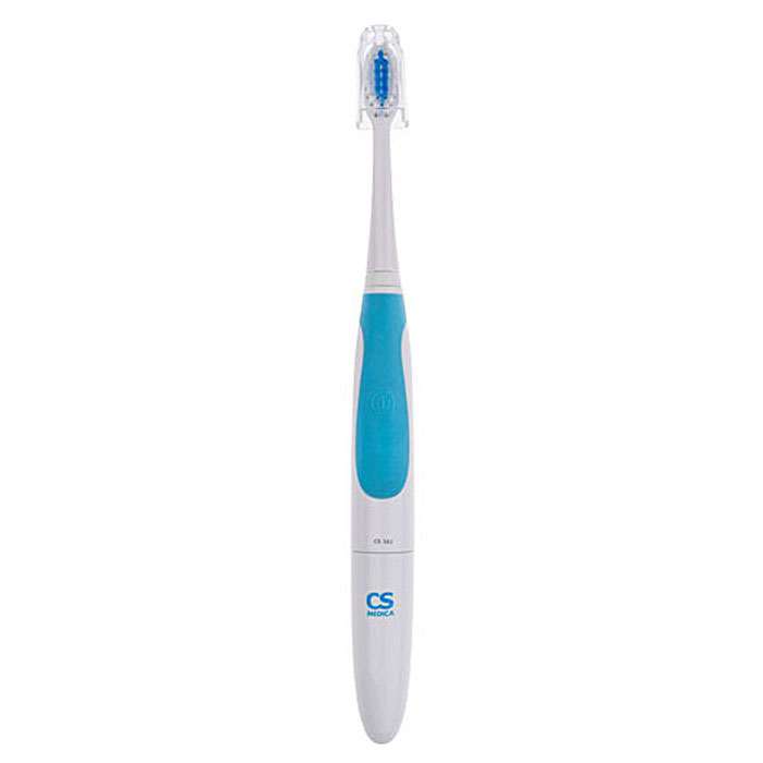 CS Medica SonicPulsar CS-161, Blue электрическая зубная щеткаУТ000001233 CS Medica SonicPulsar CS-161, Blue электрическая зубная щеткаУТ000001233CS-161 – компактная и легкая зубная щетка без дополнительных функций. Высокая звуковая частота (в диапазоне 22 000–33 000 движений/мин) обеспечивает быстрое смешение и перемещение зубной пасты и слюны и приводит к образованию качественной однородной пены, позволяет бережно очищать зубной налет, не травмируя эмаль зубов. Ворсинки, совершающие микродвижения со звуковой частотой, не только участвуют в чистке зубов, но и тщательно массируют десны, тем самым усиливая микроциркуляцию крови, что является хорошей профилактикой заболеваний десен.
