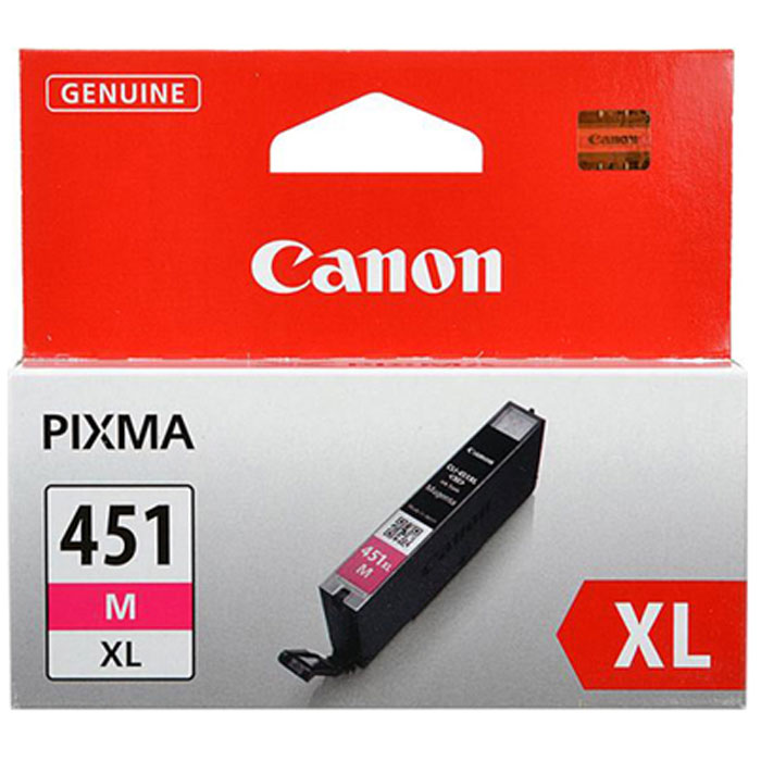 Canon CLI-451 M XL картридж для струйных принтеров6474B001 Canon CLI-451 M XL картридж для струйных принтеров6474B001Картридж повышенной емкости Canon CLI-451 XL с чернилами для струйных принтеров Canon PIXMA.