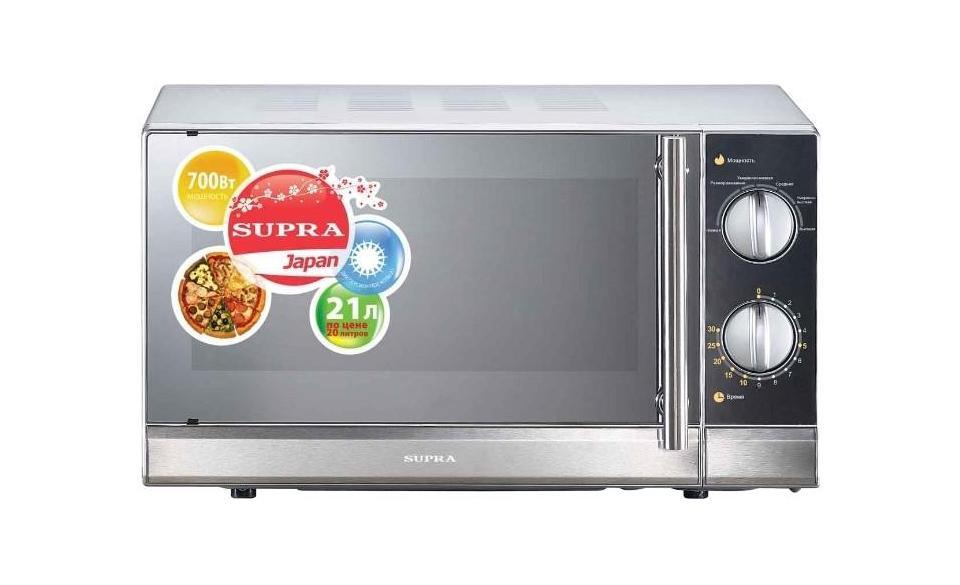Supra MWS-2129MS СВЧ-печьMWS-2129MS Supra MWS-2129MS СВЧ-печьMWS-2129MS21л, мощность свч 700вт, механика, 6 уровней мощности, таймер до 30мин, режим размораживания, цвет: серебристый, дизайн фронт панели: нерж сталь