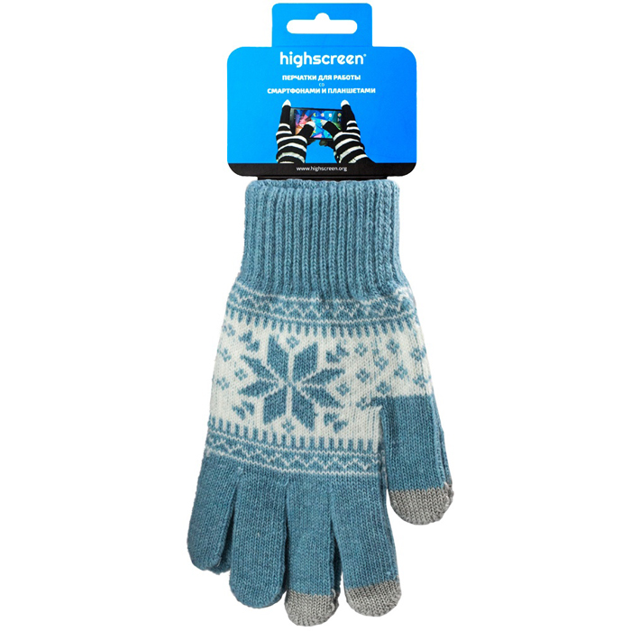 Highscreen Snowflake Series перчатки для сенсорных экранов, Light Blue (ID03-101LBLU)22327 Highscreen Snowflake Series перчатки для сенсорных экранов, Light Blue (ID03-101LBLU)22327Перчатки Highscreen Snowflake Series - специально предназначены для работы со смартфонами и планшетами в холодное время года. Кончики пальцев прошиты по специальной технологии, что позволяет работать с сенсорными экранами, не снимая перчаток. Универсальный размер, дизайн подходит как для женщин, так и для мужчин. Размер L.