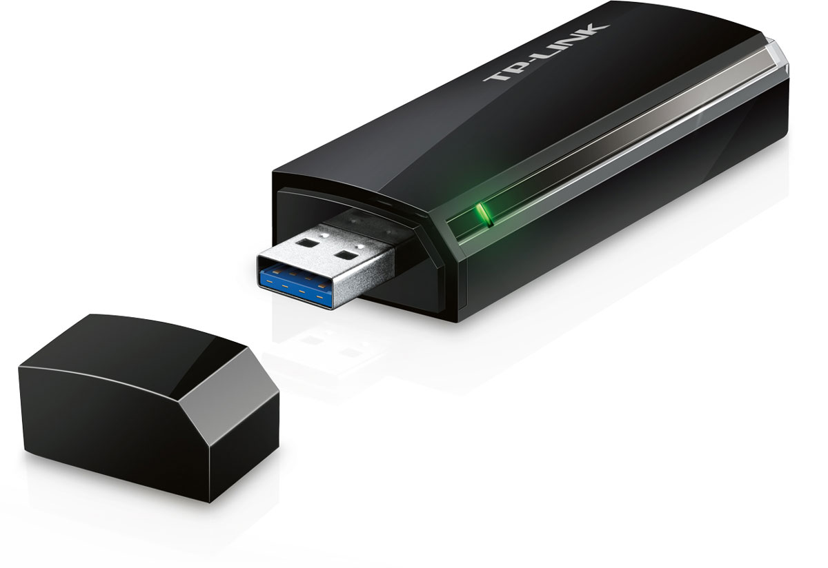 TP-Link Archer T4U AC1200 беспроводной USB-адаптерArcher T4U TP-Link Archer T4U AC1200 беспроводной USB-адаптерArcher T4UTP-LINK Archer T4U AC1200 беспроводной двухдиапазонный сетевой USB-адаптер позволяет расширить возможности вашего ПК или ноутбука и использовать беспроводное подключение не только на привычной частоте 2,4 ГГц, но на более свободном частотном диапазоне 5 ГГц. Модель Archer T4U поддерживает новейший стандарт беспроводной связи 802.11ac, скорость передачи данных при котором в 3 раза выше чем при использовании стандарта N. Скорость передачи данных достигает 867 Мбит/с при использовании свободного диапазона частот 5 ГГц и до 300 Мбит/с на частоте 2,4 ГГц. Archer T4U - лучший выбор для плавной передачи потокового видео высокого качества, онлайн игр и для работы прочих приложений, чувствительным к пропускной способности. Использование частоты 5 ГГц на скорости 867 Мбит/с идеально подходит для потоковой передачи видео высокого качества и онлайн игр без задержек, в то же время частоту 2,4 ГГц (300 Мбит/с) можно использовать для обычного просмотра веб-страниц в...