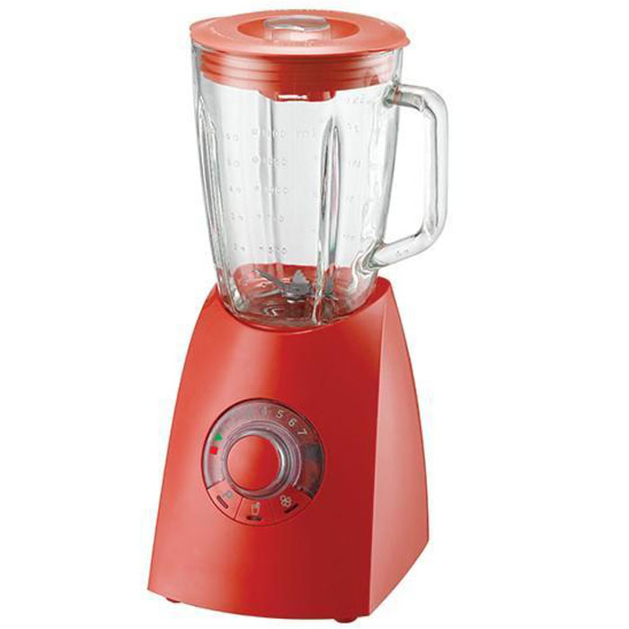 Oursson BL0640G/RD, Red настольный блендерBL0640G/RD Red Oursson BL0640G/RD, Red настольный блендерBL0640G/RD RedБлендер Oursson BL0640G – электрический бытовой прибор, предназначенный для измельчения пищи. Особенностью блендера является его конструкция: на основание, в котором расположен двигатель, надевается чаша, в которой работает лопастной нож. С его помощью можно готовить пюре и муссы, колоть лед, взбивать и смешивать напитки. Поворотный переключатель с кнопками поможет выбрать необходимую программу измельчения, а также установить нужную скорость от 1 до 7 или выбрать режим быстрого смешивания. Функция легкой очистки сделает уход за прибором значительнее удобнее и проще.