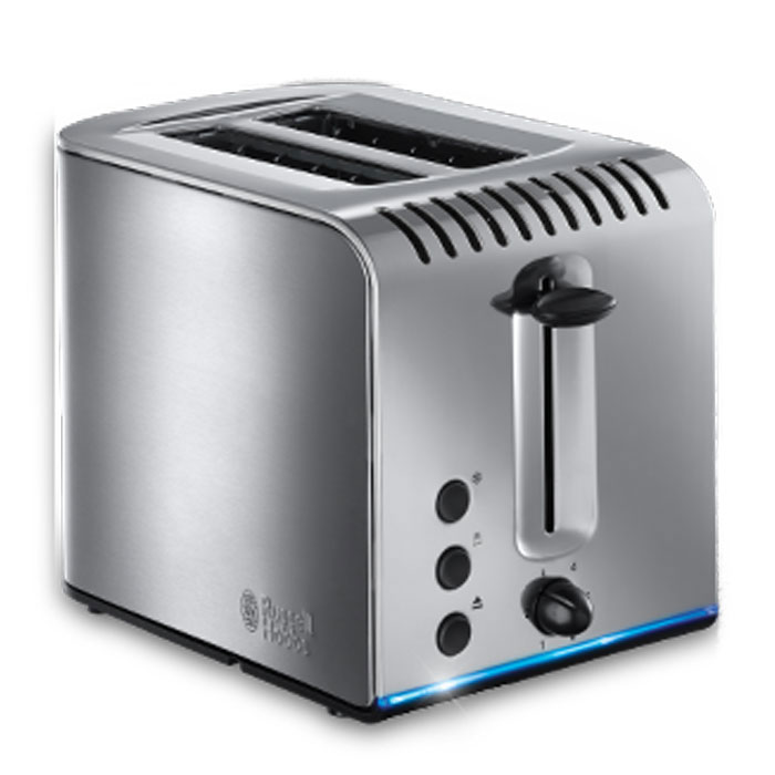 Russell Hobbs 20740-56 Buckingham тостер20740-56 Russell Hobbs 20740-56 Buckingham тостер20740-56Тостер Russell Hobbs 20740-56 Buckingham с отсеками на 2 тоста - идеальный выбор любителей поджаренных ломтиков. Широкие слоты гарантируют отсутствие необходимости специально тонко нарезать ломтики, вне зависимости от того, что вы предпочитаете: булочки, рогалики, лепешки или традиционный хлеб. Тостер обладает технологией быстрого поджаривания, которая сэкономит массу времени, которое так ценно, особенно в утренние часы. Корпус выполнен из матовой полированной нержавеющей стали и имеет синюю полосу подсветки на корпусе, которая включается во время цикла приготовления.