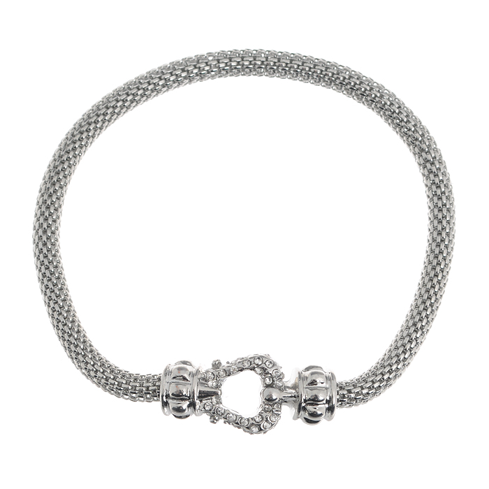 Браслет AtStyle247, цвет: серебряный. T-B-6679-BRAC-SILVERT-B-6679-BRAC-SILVER Браслет AtStyle247, цвет: серебряный. T-B-6679-BRAC-SILVERT-B-6679-BRAC-SILVERСтильный женский браслет AtStyle247 выполнен из металлического сплава серебряного цвета. Модель оформлена декоративными элементами, один из которых стилизован под застежку и усыпан стразами. Эластичная резинка, расположенная под металлическим каркасом браслета, обеспечивает оптимальную посадку модели на руке. Это оригинальное и красивое украшение внесет изюминку в повседневный образ, а также подчеркнет ваш изысканный вкус.