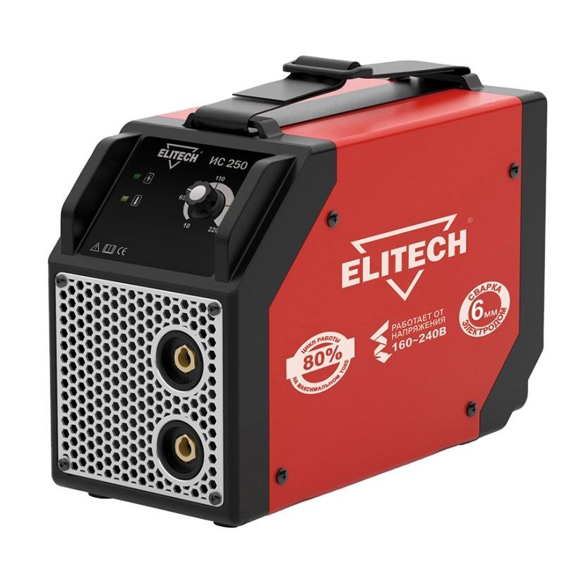 Инвертор сварочный Elitech ИС 250ИС 250 Инвертор сварочный Elitech ИС 250ИС 250ИС 250 - это однофазный сварочный инвертор для ручной дуговой сварки штучными плавящимися электродами (MMA). Данный инвертор создан по самой современной технологии IGBT, которая обеспечивает стабильную дугу и качественный сварной шов. Аппарат имеет возможность производить сварку электродом диаметром 6мм! Применяется для сварки углеродистых, нержавеющих сталей и чугуна. Используемые электроды: рутиловые, основные, для чугуна и нержавеющей стали. ОБЛАСТЬ ПРИМЕНЕНИЯ: Сварочный инвертор ИС 250 предназначен для проведения периодических строительных и ремонтных работ. ИДЕАЛЬНЫЙ ВАРИАНТ для использования дома, в гараже, на даче или в сельской местности. ПРЕИМУЩЕСТВА: РАБОТА ОТ ПОНИЖЕННОГО НАПРЯЖЕНИЯ 160 ВОЛЬТ!!! Позволяет использовать аппарат в таких местах, где напряжение существенно ниже нормы (удаленные населенные пункты, сельская местность, дачи, гаражи, базы и прочие объекты), где обычный инвертор не сможет работать. ...
