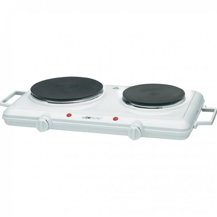 Clatronic DKP 3583, White настольная плиткаDKP 3583 wei? Clatronic DKP 3583, White настольная плиткаDKP 3583 wei?Компактная кухонная плита без духовки Clatronic DKP 3583 является отличной альтернативой большой кухонной плите в условиях ограниченного пространства или на даче. Работает кухонная плита от электричества, имеет достаточно компактные размеры и небольшой вес, что позволит переносить ее и устанавливать в удобном месте, а наличие двух боковых ручек создаст дополнительное удобство при транспортировке. Для более легкого регулирования мощности нагрева электрических конфорок предусмотрено 2 плавно регулируемых термостата и два световых индикатора. Безопасную и надежную эксплуатацию кухонной плиты Clatronic DKP 3583 обеспечивает прочная конструкция в сочетании с термоизолированным покрытием. В качестве нагревательного элемента используется обычная спираль, обеспечивающая быстрый и качественный нагрев.
