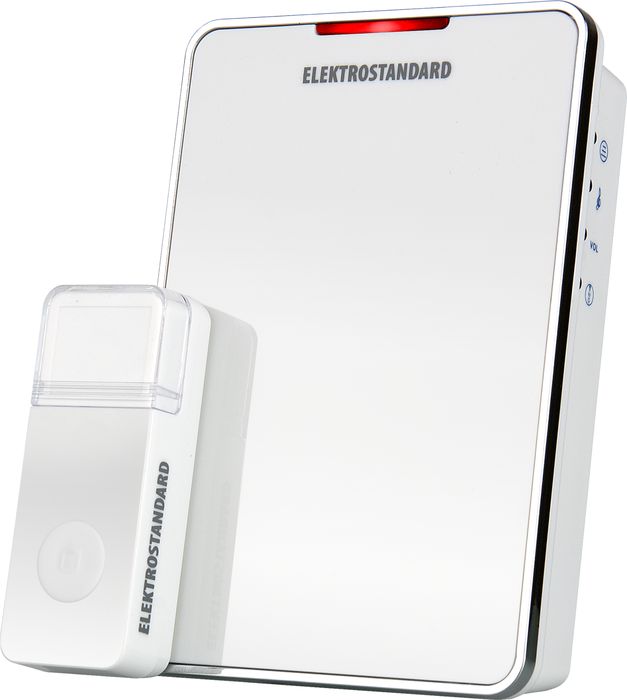 Elektrostandard звонок беспроводной DBQ05M, цвет: белыйa026145 Elektrostandard звонок беспроводной DBQ05M, цвет: белыйa026145Данная модель рассчитана на работу от элементов питания типа АА. Это позволяет устанавливать звонок в любом месте квартиры или коттеджа и при необходимости легко перемещать его. Благодаря минимальному энергопотреблению, стандартный комплект элементов питания обеспечит работу звонка до 3 лет при средней частоте срабатывания 5 раз в день. Режимы работы звонка: 1. звуковой + световой сигналы; 2. звуковой сигнал; 3. световой сигнал. Особенности: Регулятор громкости; Световая индикация.