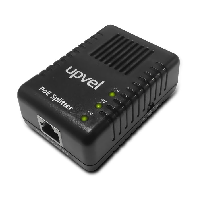 UPVEL UP-104GS PoE-сплиттерUP-104GS UPVEL UP-104GS PoE-сплиттерUP-104GSГигабитный PoE-сплиттер UP-104GS разделяет сигнал, передаваемый по витой паре от PoE-коммутатора или PoE- инжектора, на две составляющие - электропитание и данные - и позволяет подключить к локальной сети устройство, не поддерживающее технологию Power over Ethernet и для питания которого в требуемом месте установки нет розетки. Таким образом, исключается необходимость в прокладывании нового электрического кабеля к месту установки устройства. Использование PoE-сплиттера является оптимальным решением при установке таких устройств, как точки доступа или IP-камеры, в местах, где нет розеток сети питания (например, на крыше здания или на потолке), а прокладывание новых электрических кабелей затруднительно или невозможно. Однако PoE-сплиттер UP-104GS не только позволяет обойтись без отдельного кабеля питания. Если подключить PoE-коммутатор к источнику бесперебойного питания (UPS), то через PoE-сплиттеры можно обеспечить бесперебойное питание...