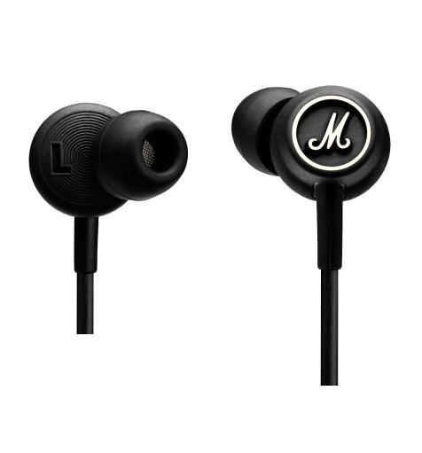 Marshall Mode, Black White наушникиMode Marshall Mode, Black White наушникиModeВставные наушники Marshall Mode, оснащенные мини-пультом и микрофоном, позволяют одним нажатием кнопки ответить на звонок, останавливать, возобновлять и перематывать проигрывание композиций в плеере вашего телефона. Особая конструкция микрофона обеспечивает чистоту приема звука и препятствует возникновению эхо и посторонних шумов.
