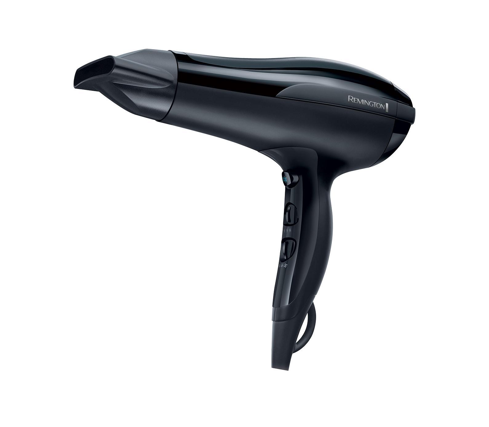Remington D5215 Pro-Air Shine фенD5215 Remington D5215 Pro-Air Shine фенD5215Remington D5215 - это первоклассная модель фена, оснащенная усовершенствованным мотором, способным развивать мощность до 2300 Вт. Прибор подает воздух со скоростью 85 км/ч, благодаря чему волосы любой длины высушиваются всего за несколько минут! Вдобавок к этому фен Remington D5215 имеет керамическую турмалиновую решетку, а также снабжен генератором ионов, которые распыляются на локоны в процессе сушки. Это предотвращает электризацию волос и способствует восстановлению их природного блеска и гладкости! К тому же Вы можете установить один из 3-х температурных и один из 2-х скоростных режимов для наиболее бережной укладки, а также активировать функцию обдува холодным воздухом, предназначенную для надежной фиксации прически. Помимо повышенной функциональности, фен Ремингтон отличается удобством в использовании и обслуживании. Он имеет съемную заднюю решетку, которую можно легко очистить от пыли и волос, и оснащен петлей для подвешивания - хранить прибор Вы можете в любом удобном для...