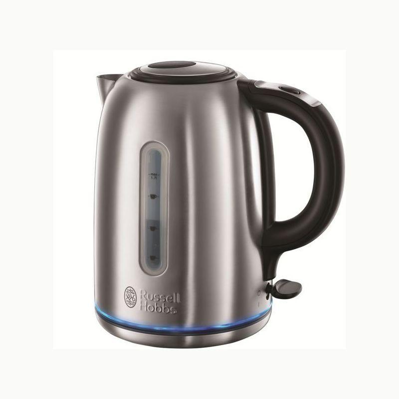 Russell Hobbs 20460-70 Buckingham электрический чайник20460-70 Buckingham Russell Hobbs 20460-70 Buckingham электрический чайник20460-70 BuckinghamГладкий и современный чайник Buckingham от Russell Hobbs обладает технологией бесшумного закипания воды, которая снижает шум чайника при закипании воды до 75%* по сравнению со стандартным чайником. Это великолепный способ избавиться от вечной проблемы: мой чайник слишком шумит при закипании. Емкость чайника составляет 1.7 литра, что будет достаточно для приготовления 6 больших чашек, а система идеальный носик - perfect pour spout предотвратит нежелательные капли или расплескивание воды при наливании чашки. Чайник Buckingham вскипятит воду на одну чашку всего лишь за 50 секунд**. Изюминку в дизайн чайника добавляет голубое кольцо подсветки, которое в сочетании со стильным корпусом из матовой стали делает чайник Buckingham неотъемлемой частью вашего кухонного интерьера.