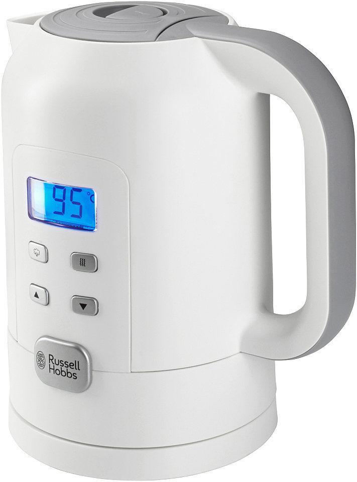 Russell Hobbs 21150-70 электрический чайник21150-70 Russell Hobbs 21150-70 электрический чайник21150-70Russell Hobbs разработал чайник, который подогреет или вскипятит воду до соответствующей тому или иному сорту чая, кофе или шоколада температуры. Чайник Precision Control имеет встроенную регулировку температуры с LCD дисплеем, что позволит вам легко установить необходимую температуру от 60° до 100°C. Емкость чайника 1.7 литра, что вполне достаточно для шести чашек, а функция поддержания температуры не даст воде быстро остынуть. База с вращением на 360° будет удобна для пользования чайником как левой, так и правой рукой. Для защиты от попадания накипи в чашку, чайник имеет встроенный фильтр, который легко снять, промыть или поменять. Наслаждайтесь вашими любимыми напитками с чайником Precision Control.