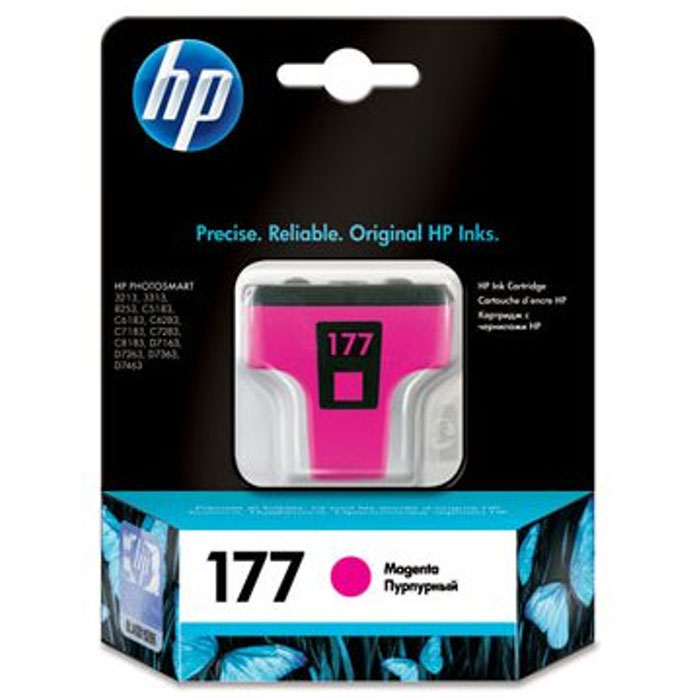 HP C8772HE (177), Magenta струйный картриджC8772HE HP C8772HE (177), Magenta струйный картриджC8772HEКартридж HP 177 с чернилами Vivera для струйных принтеров HP PhotoSmart.
