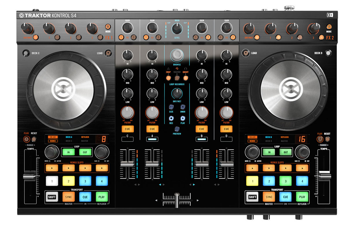 Native Instruments Traktor Kontrol S4 Mk2 DJ-контроллерTraktor Kontrol S4 Mk2 Native Instruments Traktor Kontrol S4 Mk2 DJ-контроллерTraktor Kontrol S4 Mk2Native Instruments Traktor Kontrol S4 Mk2 - контроллер, которое использует большинство профессиональных ди-джеев. С высококлассной технологией Tractor 4 на борту, контроллер заточен на максимальную интуитивность и креативность, что в результате позволит Вам воплотить все творческие идеи и приобрести опыт в микшировании. Цветное отображение вейвформ функции Truwave позволяет легко определять позиции трека и идентифицировать энергичные и не энергичные моменты в секции, а также позволяет планировать переход к следующему треку. S4 является идеальным оборудованием для новичков, которые хотели бы получить возможность использования высокопрофессионального функционала, но в легко доступном и сфокусированном формате.