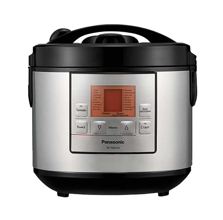 Panasonic SR-TML510LTQ мультиваркаSR-TML510LTQ Panasonic SR-TML510LTQ мультиваркаSR-TML510LTQPanasonic SR-TML510LTQ – компактная мультиварка с удобным механическим управлением и богатым функционалом. За разнообразие блюд отвечает автоматика, которая использует 18 типов программ готовки. Помимо этого, устройство имеет и другие весьма функциональные особенности – готовка на пару, функцию приготовления выпечки, йогурта, джема, компота, 24-часовую отсрочку старта приготовления, функцию поддержания тепла и другие полезные функции. Вся информация отображается на большом информативном электронном дисплее с русифицированными индикаторами.