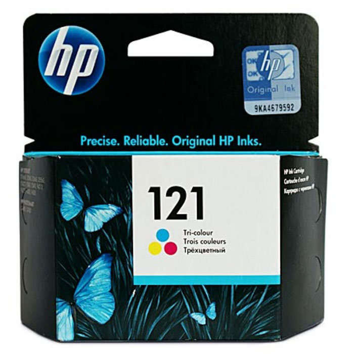 HP CC643HE (121) трехцветный струйный картриджCC643HE HP CC643HE (121) трехцветный струйный картриджCC643HEТрехцветные картриджи НР 121 позволяют печатать яркие цветные документы, отчеты и письма по приемлемой цене. Этот оригинальный картридж НР имеет понятные пользователю функции и продолжительную, надежную производительность.