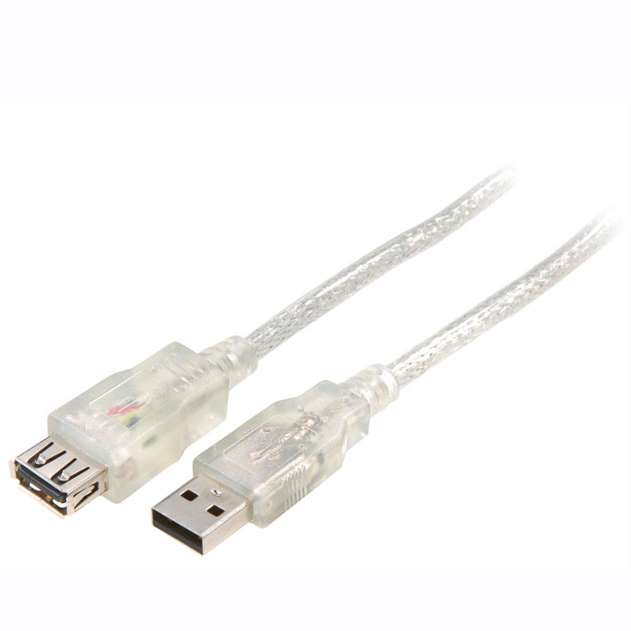 Vivanco удлинитель USB 2.0 AM/AF, Clear (0.75 м)45222 Vivanco удлинитель USB 2.0 AM/AF, Clear (0.75 м)45222Кабель-удлинитель Vivanco имеет надежную оплетку и предназначен для передачи данных со скоростью до 480 Мбит/c.
