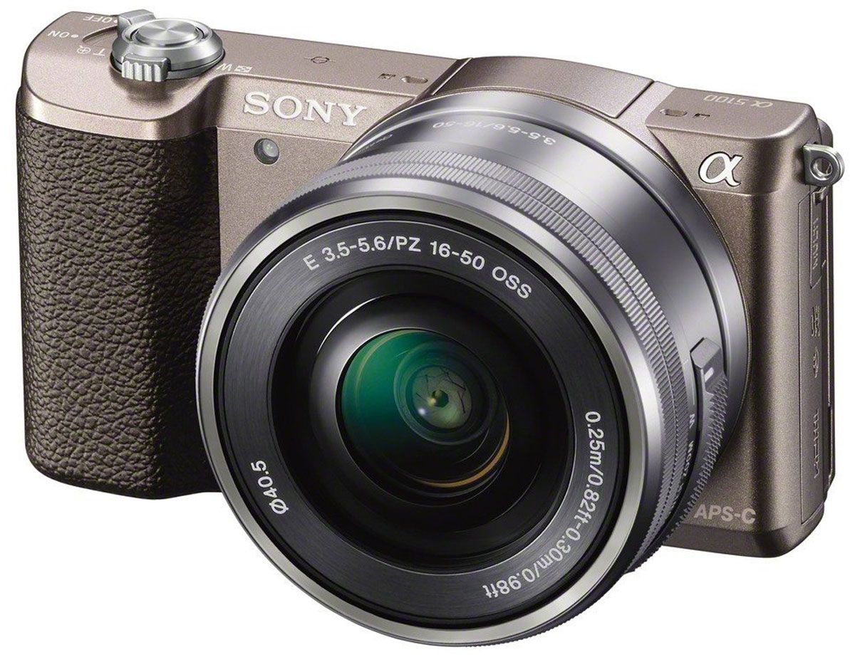 Sony Alpha A5100 Kit 16-50mm E PZ, Bronze цифровая фотокамераILCE5100LT.CEC Sony Alpha A5100 Kit 16-50mm E PZ, Bronze цифровая фотокамераILCE5100LT.CECSony Alpha A5100 - цифровая фотокамера со сменной оптикой для профессиональных результатов. Быстрый гибридный автофокус обеспечивает невероятную четкость и контрастность изображений и видео — вы не упустите ни одного кадра. Технология 4D FOCUS обеспечивает непревзойденную работу системы автофокуса в четырех измерениях: широкая зона охвата (2 измерения по горизонтали и вертикали), скорость работы автофокуса (3-е измерение, глубина) и следящий автофокус с упреждением (4-е измерение, время). Эта компактная камера с несколькими режимами автофокуса позволяет всегда получать потрясающие снимки. Следите за движущимися объектами, настраивайте размер кадра и получайте невероятно точную фокусировку. Совершенная матрица Exmor APS-C CMOS и усовершенствованный процессор изображений BIONZ X Размещение интегральных линз без зазоров оптимизирует светосилу и минимальный уровень шума. Улучшенный процессор использует алгоритм понижения шума для фотографий при...