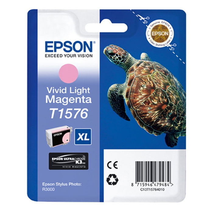Epson T1576 XL (C13T15764010), Vivid Light Magenta картридж для Stylus Photo R3000C13T15764010 Epson T1576 XL (C13T15764010), Vivid Light Magenta картридж для Stylus Photo R3000C13T15764010Картридж с чернилами Epson T157 XL для струйных принтеров.