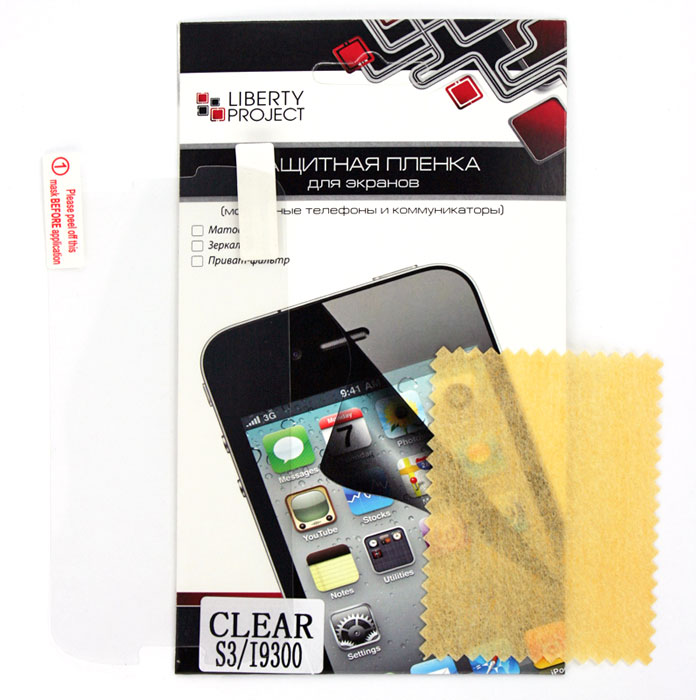 Liberty Project защитная пленка для Samsung i9300, прозрачнаяCD124277 Liberty Project защитная пленка для Samsung i9300, прозрачнаяCD124277Защитная пленка Liberty Project предназначена для защиты поверхности экрана, а также частей корпуса Samsung Galaxy i9300 от царапин, потертостей, отпечатков пальцев и прочих следов механического воздействия.